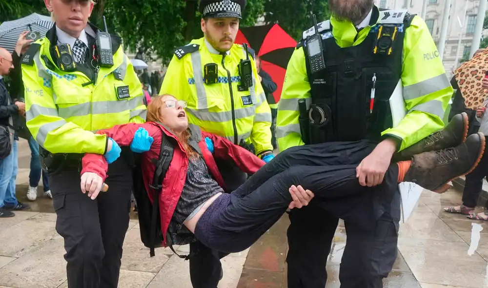 La Policía de Londres arrestó a 55 manifestantes que marcharon en favor de Palestina.