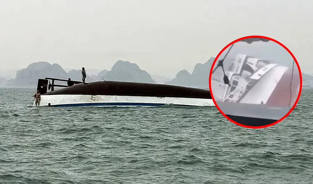 Medios locales han reportado que 34 cuerpos han sido recuperados y otras 11 personas han sido rescatadas después de que un barco turístico volcara en la bahía de Halong. Foto: Composición LR/AFP