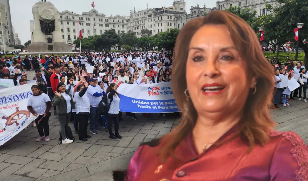 La movilización fue convocada para mostrar apoyo a la policía en la lucha contra la delincuencia. Foto: composición LR / Francisco Erazo / URPI-LR La movilización fue convocada para mostrar apoyo a la policía en la lucha contra la delincuencia. Foto: composición LR / Francisco Erazo / URPI-LR