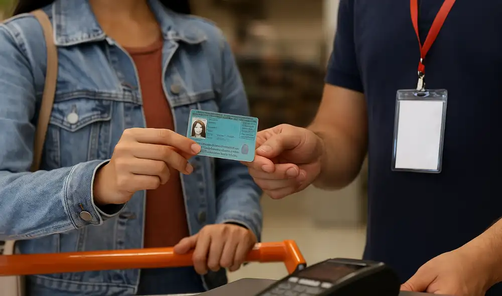 Los centros comerciales o supermercados suelen pedir el DNI a sus clientes al momento de realizar la compra.