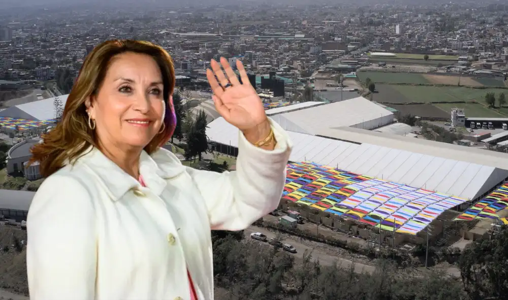 La presidenta formalizó la transferencia de Cerro Juli al GRA. Foto: Composición LR/ AFP/ PERUMIN
