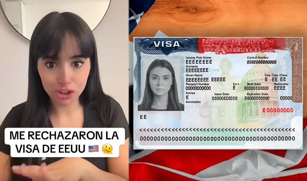 La usuaria de TikTok se mostró sosprendida ante el rechazo de la visa estadounidense.