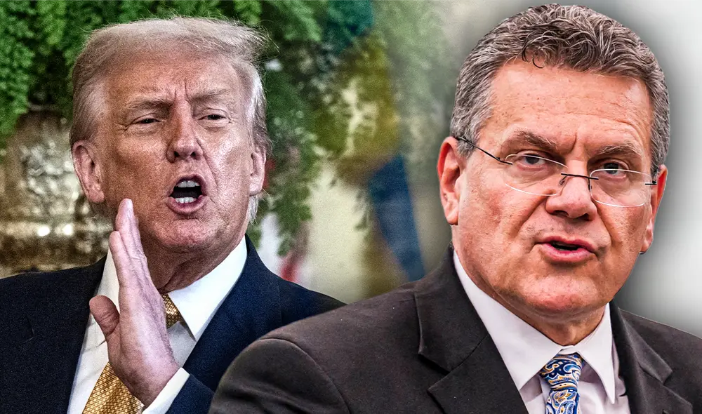 Esta reunión marca la primera conversación política desde el reciente viaje de Sefcovic a Washington, donde se reunió también con Jamieson Greer. Foto: Composición LR/AFP. Esta reunión marca la primera conversación política desde el reciente viaje de Sefcovic a Washington, donde se reunió también con Jamieson Greer. Foto: Composición LR/AFP.