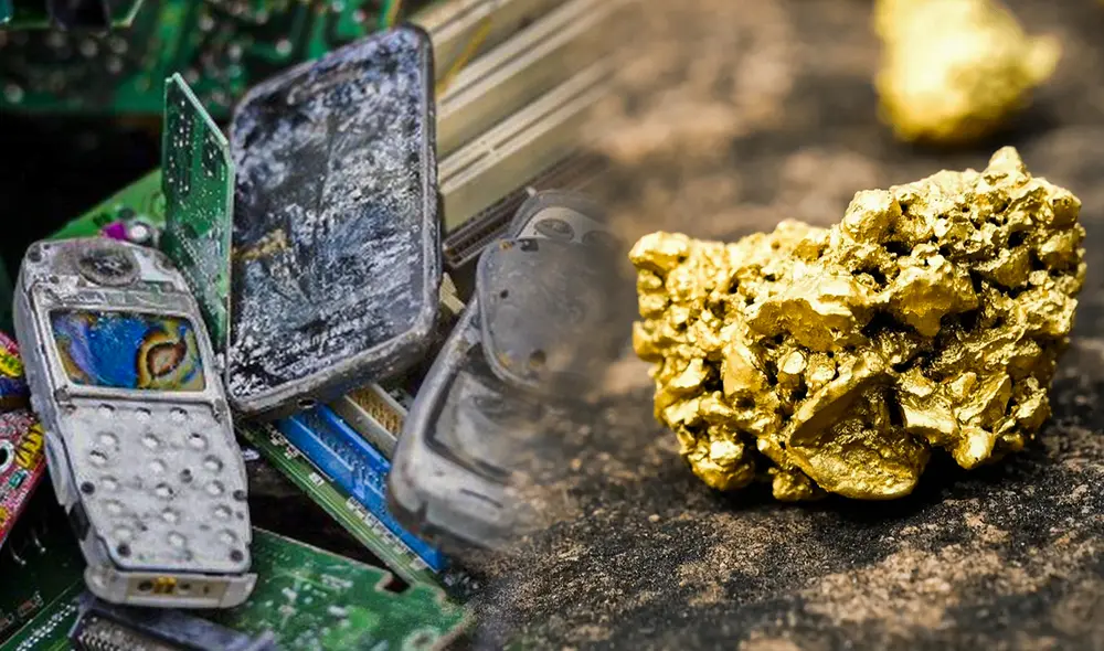 El proyecto liderado por Australia muestra que se puede recuperar oro puro, usando desinfectantes y polímeros reciclables. Foto: Composición LR/Freepik