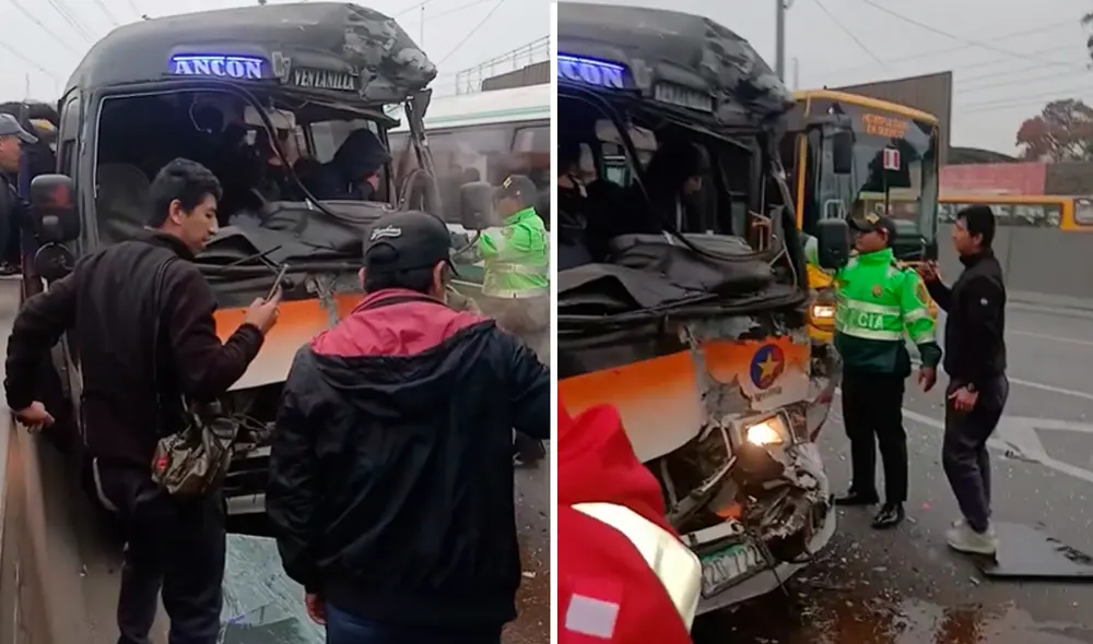 Choque entre dos buses deja varios heridos en Puente Piedra