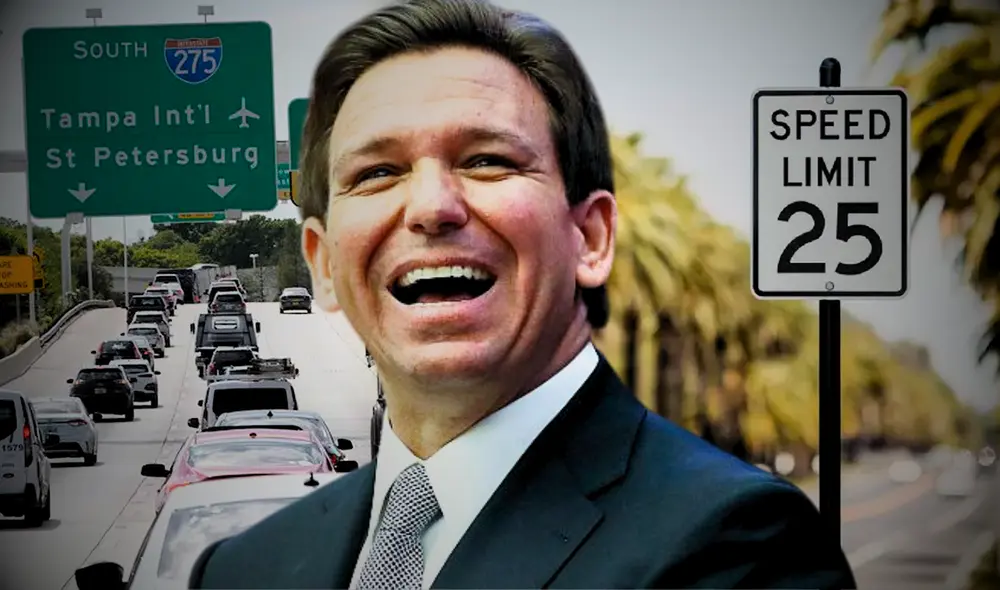 La Ley HB 351 de Ron DeSantis multa hasta 1.000 dólares y 90 días de cárcel por exceso de velocidad.