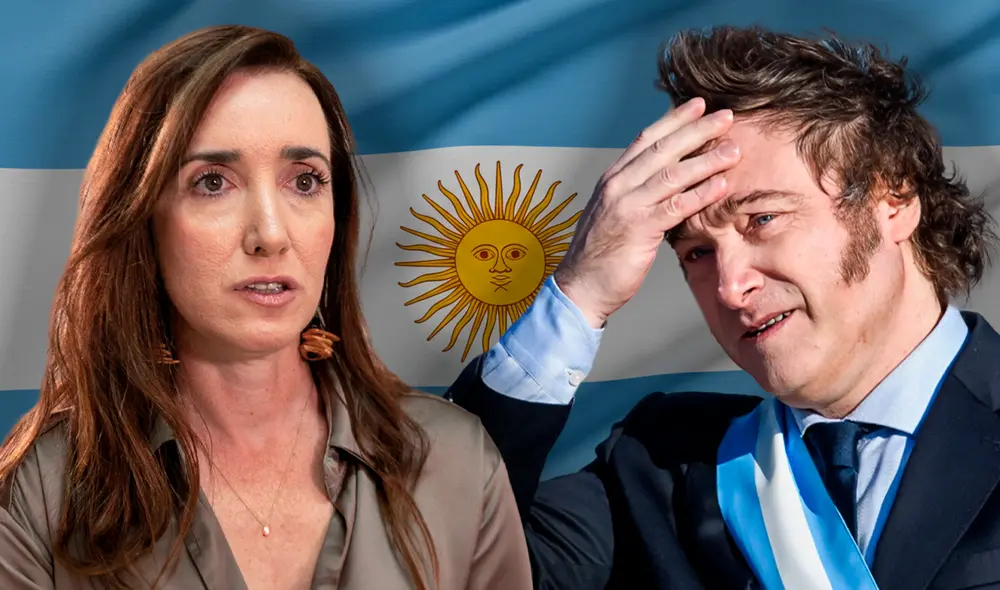 Victoria Villaruel está desafiando al gobierno de Javier Milei con una "agenda propia" en plena crisis social y política en Argentina. Foto: Composición LR/EFE