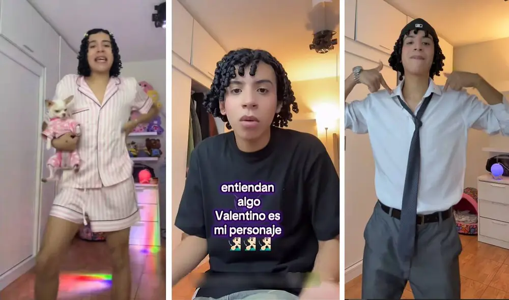Tiktoker Valentino aclara que solo es un personaje debido a que el público lo prefiere así.