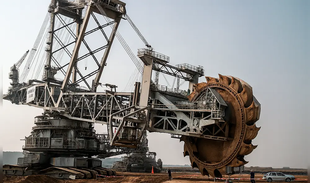 La construcción de la Bagger 293 culminó en 1995, y desde entonces opera en la mina de Hambach. Foto: Interesting Engineering. La construcción de la Bagger 293 culminó en 1995, y desde entonces opera en la mina de Hambach. Foto: Interesting Engineering.