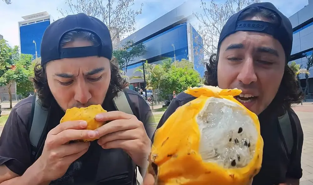 Youtuber boliviano visitó Lima y quedó sorprendido al probar la pitajaya en un supermercado.