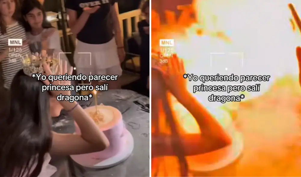 Video viral en Tiktok: cumpleañera casi quema a sus invitados.