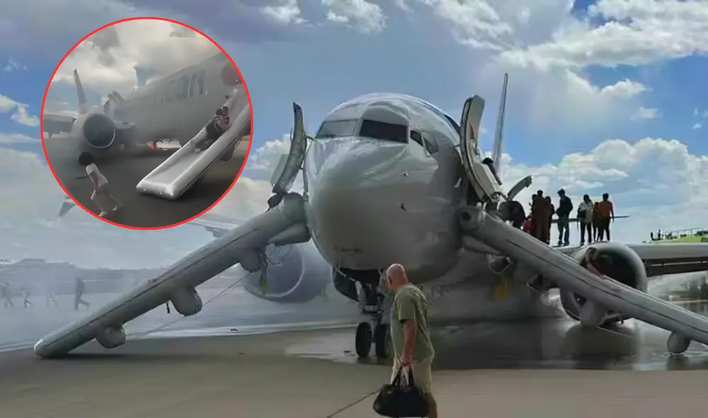 Los pasajeros del vuelo a Miami de American Airlines tuvieron que evacuar entre las llamas del avión. Los pasajeros del vuelo a Miami de American Airlines tuvieron que evacuar entre las llamas del avión.