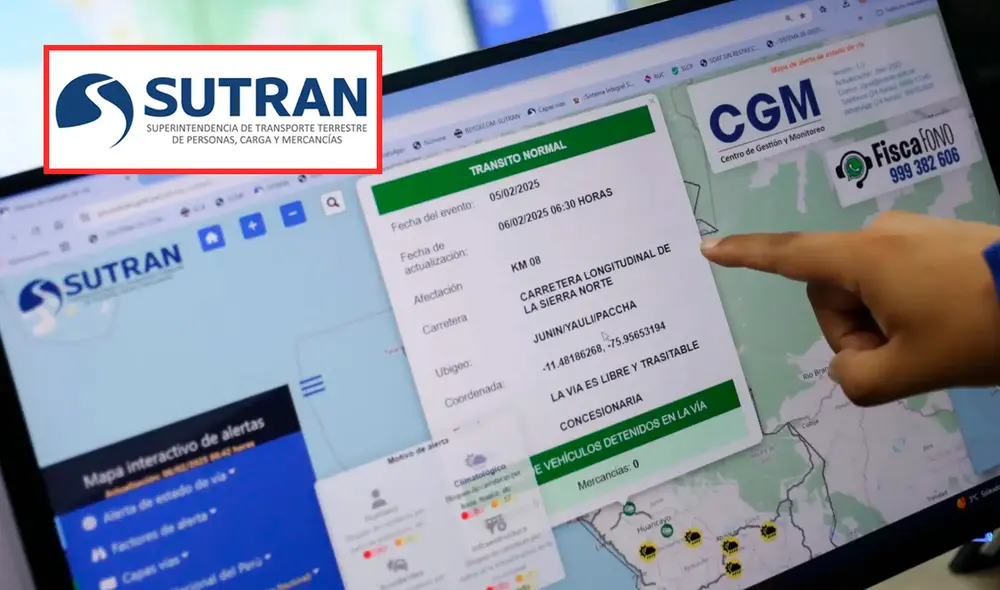 Mapa Interactivo de Alertas de la Sutran permite visualizar si hay accidentes de tránsito sugiriendo rutas alternas para evitarlos.