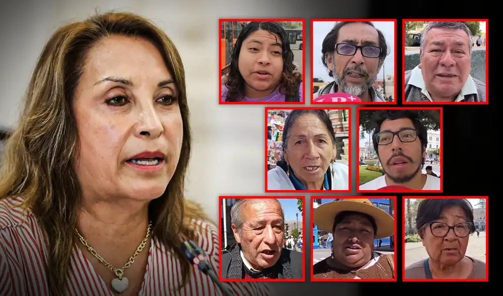 Ciudadanos mencionan sus demandas a Dina Boluarte. Foto: composición LR Ciudadanos mencionan sus demandas a Dina Boluarte. Foto: composición LR