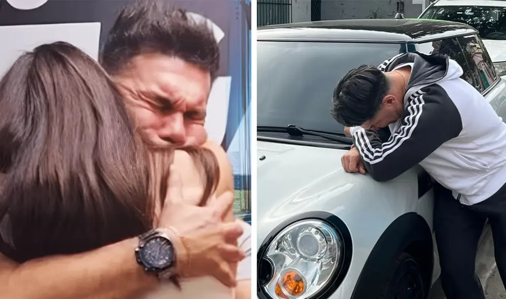 'Tomate' Barraza llora al sorprender a su hija con lujoso auto. Foto: Composición LR/Instagram