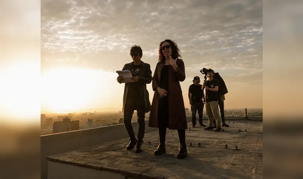 Detrás de cámaras.