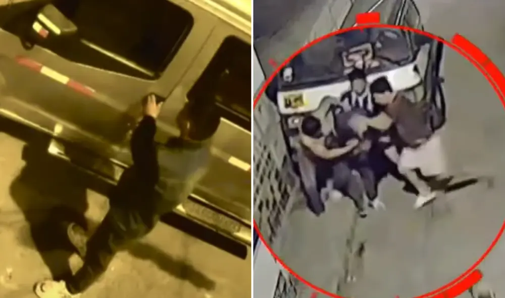 Ladrón es atacado a golpes tras intentar robar una miniván. Foto: Composición LR