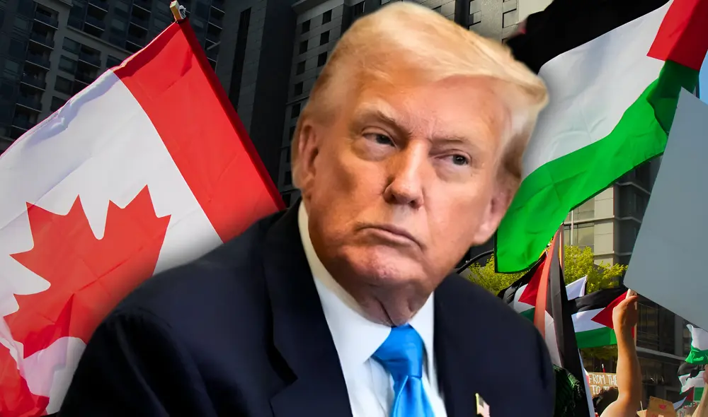 Donald Trump cuestiona los acuerdos comerciales con Canadá tras el anuncio de Mark Carney sobre el reconocimiento de Palestina.