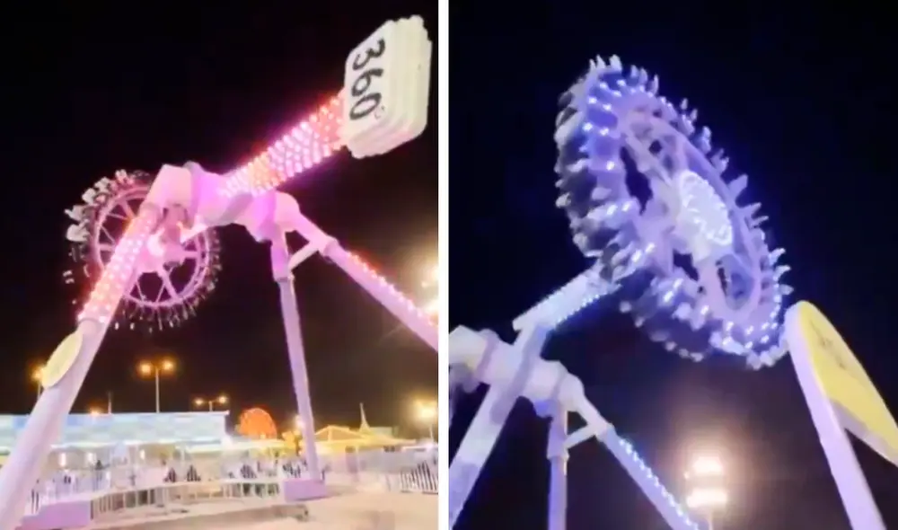 Juego mecánico se desploma en Arabia Saudita. Foto: Composición LR/ X