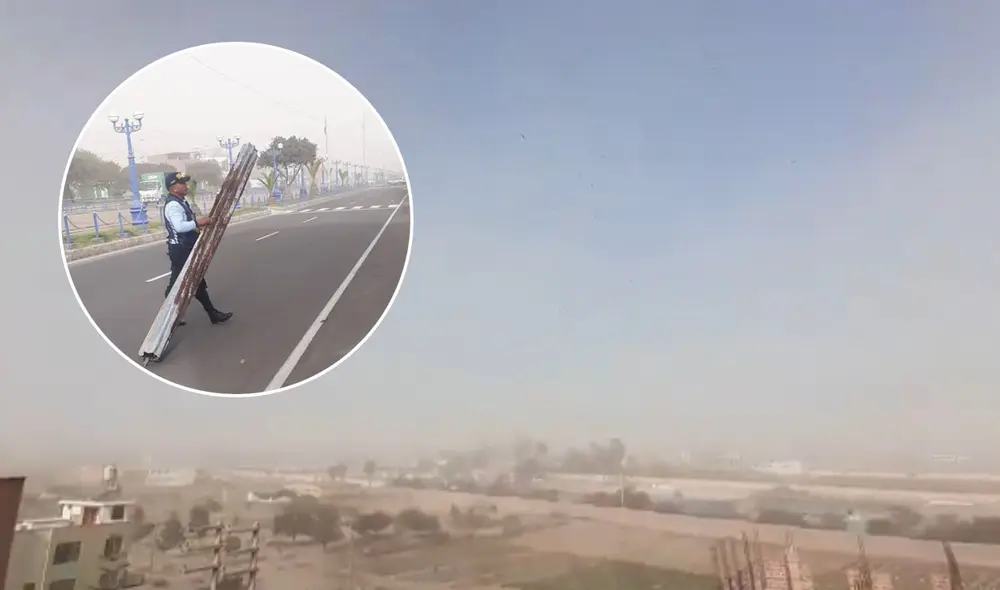 Vientos se presentaron en la zona centro y sur del país. Foto: Senamhi / difusión.