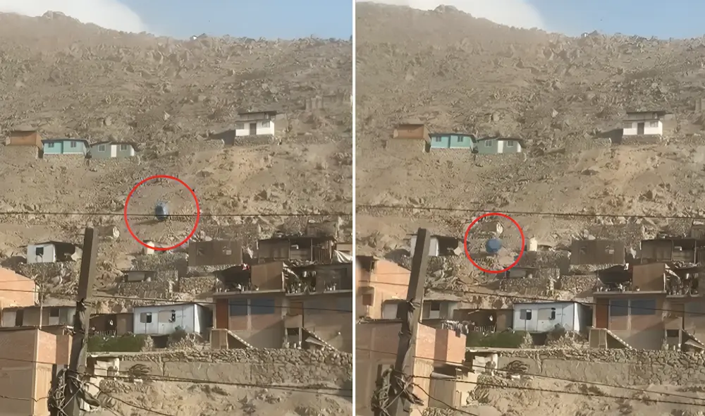 Debido a los fuertes vientos, un tanque cayó desde lo más alto de un cerro y se estrelló contra una vivienda. Debido a los fuertes vientos, un tanque cayó desde lo más alto de un cerro y se estrelló contra una vivienda.