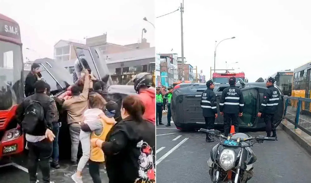 accidente de tránsito en Comas