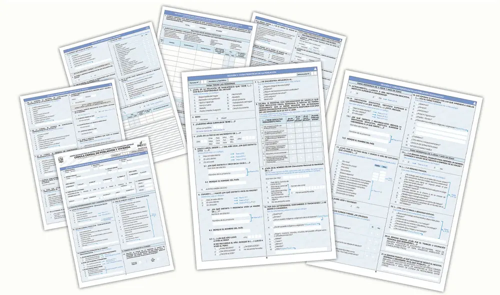 Cartillas contienen 67 preguntas que deben ser respondidas por un miembro de la familia. .