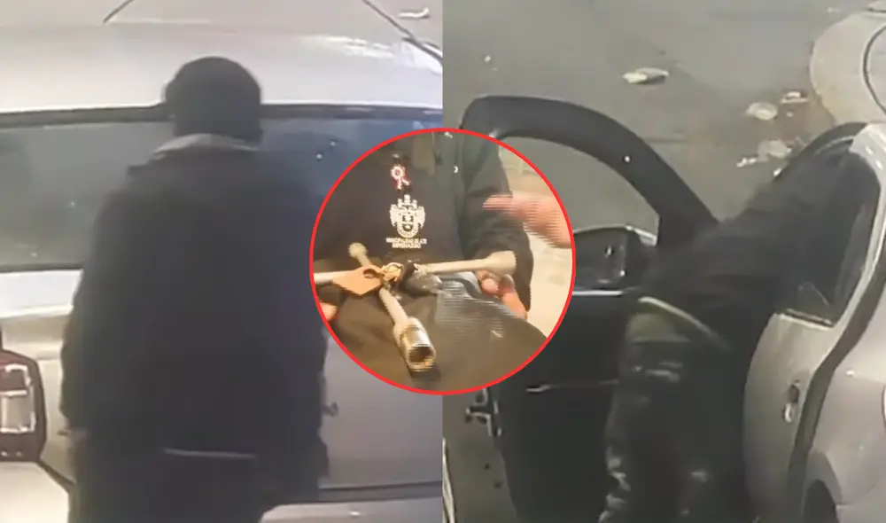 Serenos de Ate frustran robo a conductor dormido. Foto: Composición LR