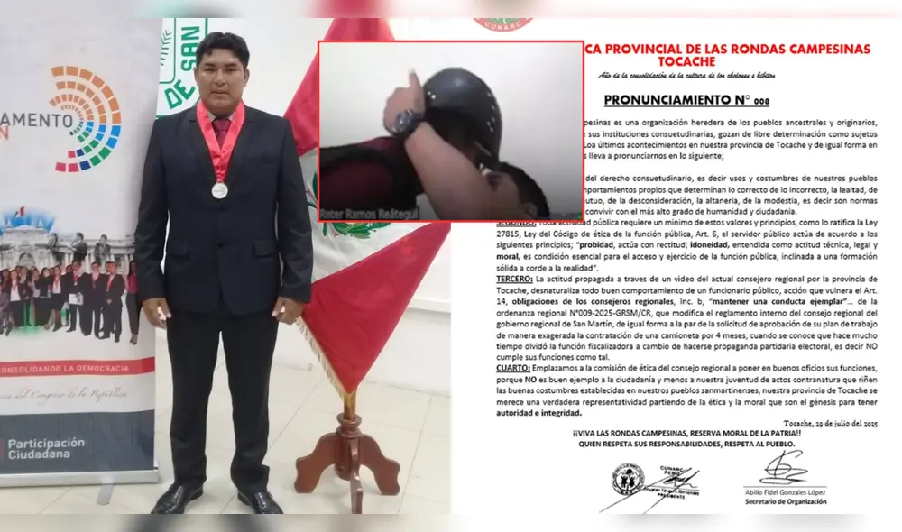 Consejero regional rechazó las interpretaciones del hecho y señaló que solo se trató de una despedida cordial.