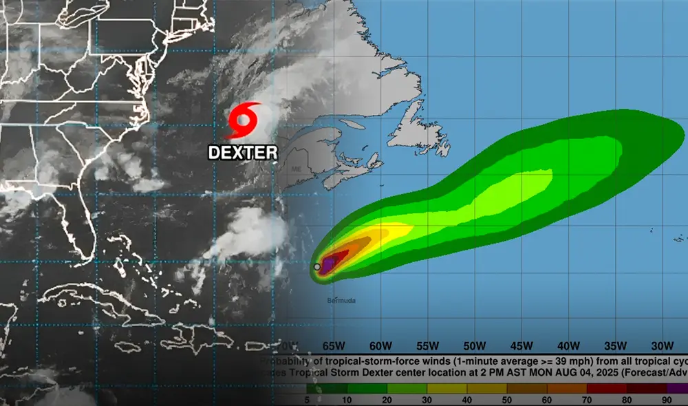 La tormenta tropical Dexter no tocaría tierra y se mantendría sobre mar abierto.