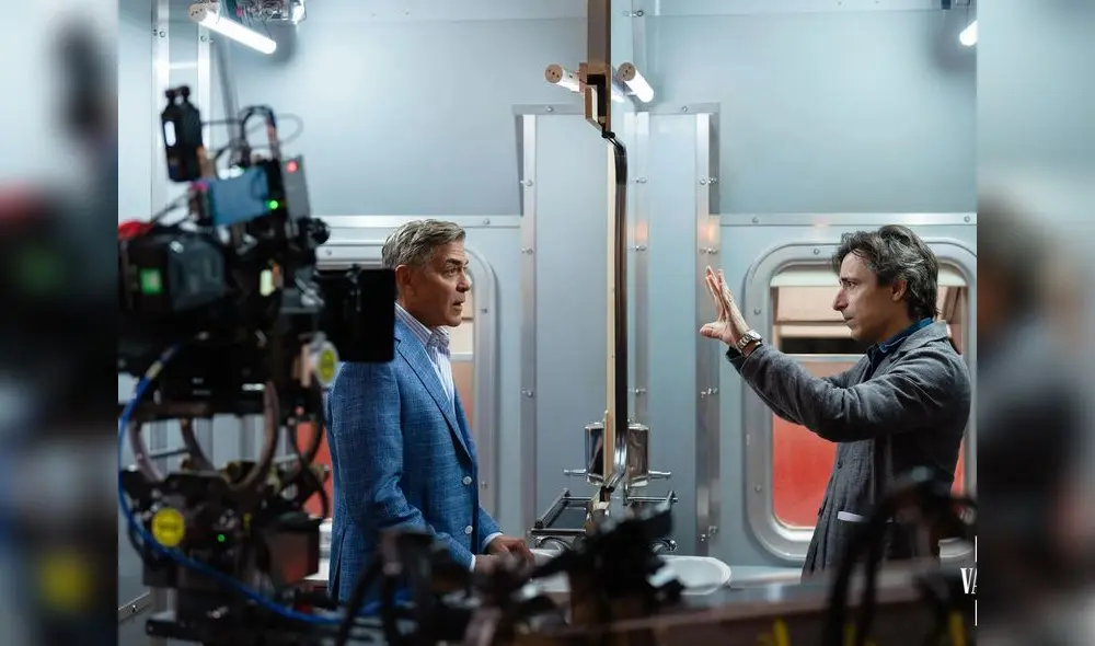Clooney junto con el director Noah Baumbach.