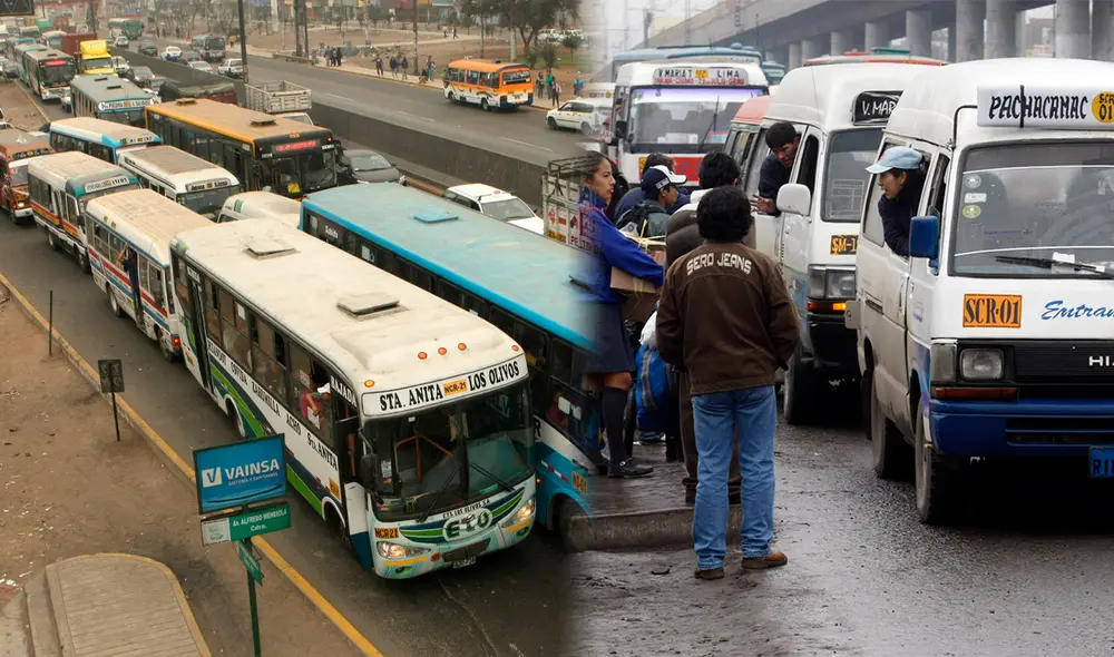Transporte informal en Lima pone en peligro la vida de las personas. Foto: composición LR