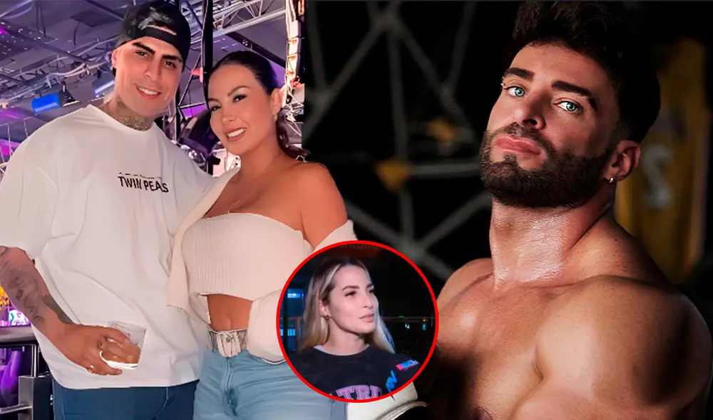 Pamela López le habría sido infiel a Paul Michael con modelo argentino Renzo Spraggon, revela Macarena Gastaldo. Foto: Composición LR/Instagram/captura YouTube