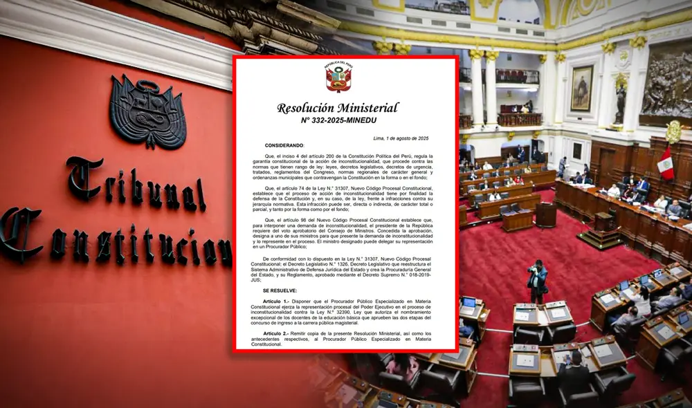 Minedu defenderá meritocracia ante el TC. Composición: Jazmín Ceras.