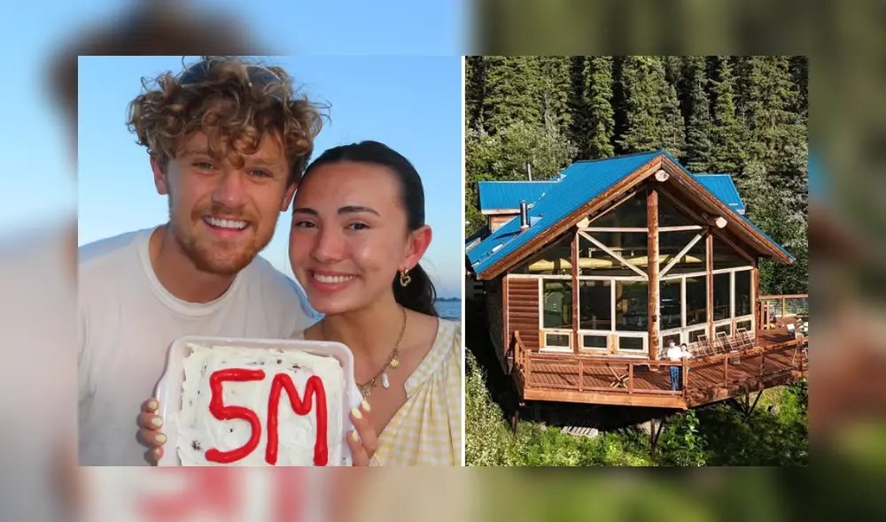 Ryan Trahan, creador de contenido de Estados Unidos, junto a su esposa.