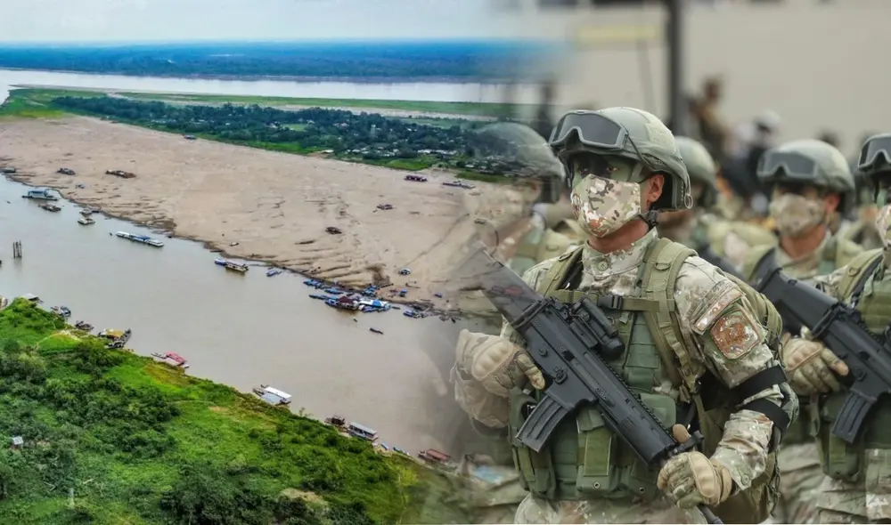 Militares peruanos llegan a isla Santa Rosa. | Composición: LR.