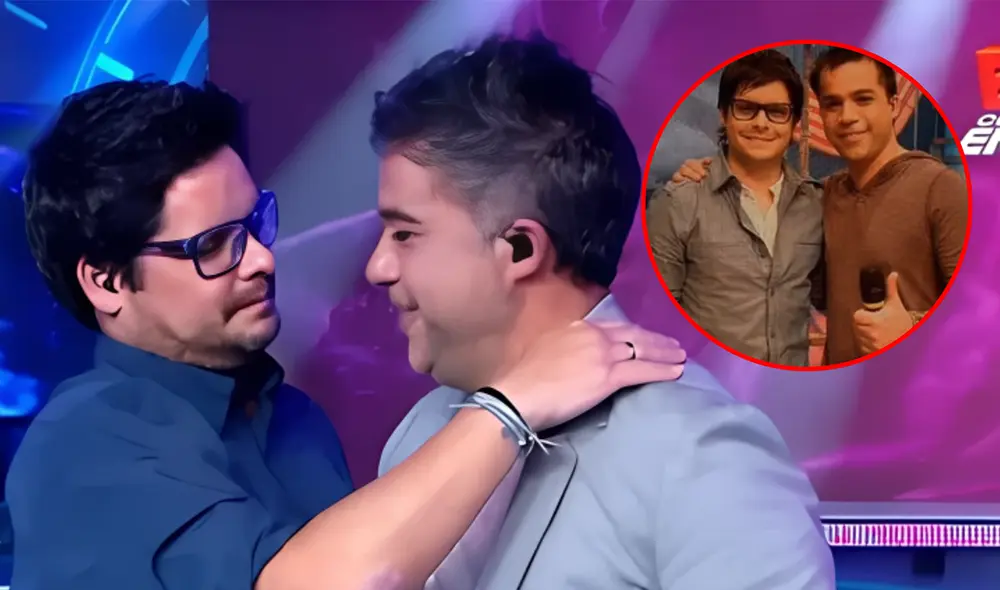 Gian Piero Díaz conmueve al compartir tierno momento junto con Renzo Schuller tras reencuentro en 'Esto es guerra'. Foto: Composición LR/captura América TV/Difusión