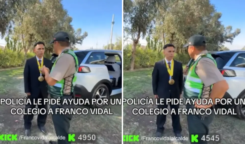 Franco Vidal intercambió números con policía para ayudar colegio.