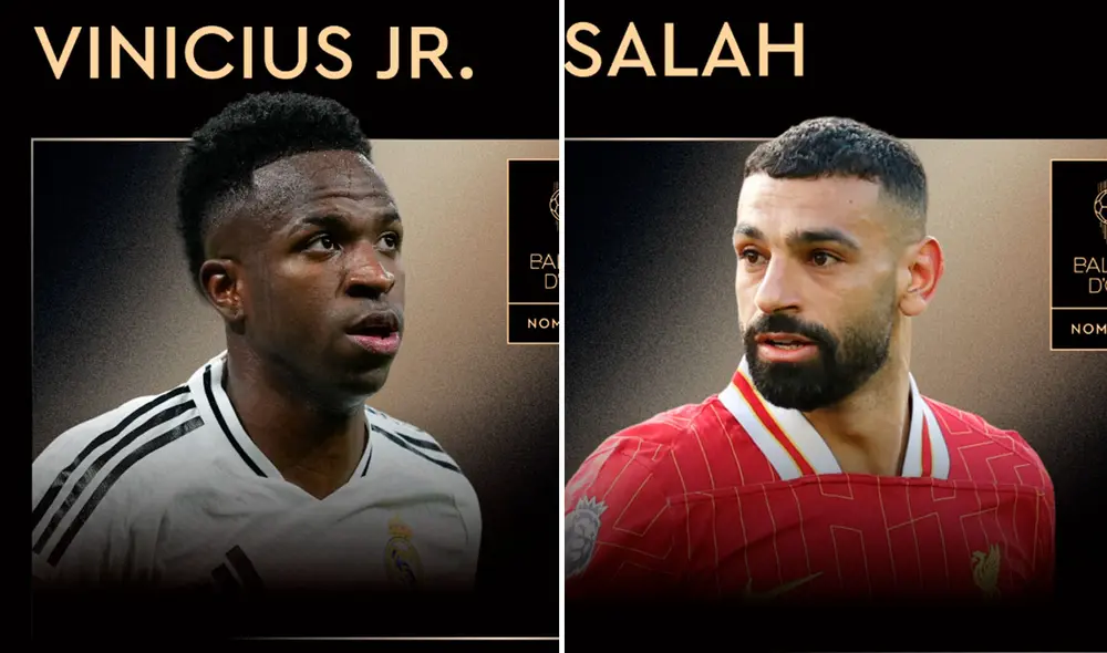 Vinícius Júnior y Mohamed Salah fueron nominados al Balón de Oro. Foto: Balón de Oro
