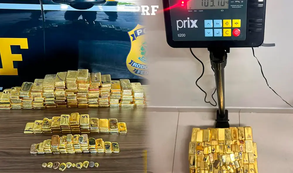 La Policía Federal de Brasil incautó 103 kilos de oro ilegal, representando un hecho histórico. La Policía Federal de Brasil incautó 103 kilos de oro ilegal, representando un hecho histórico.
