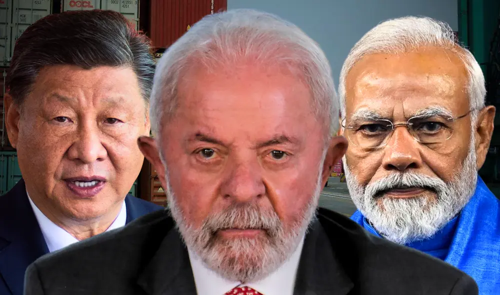 Lula busca un frente común con China e India para enfrentar los aranceles. Foto: AFP/EFE