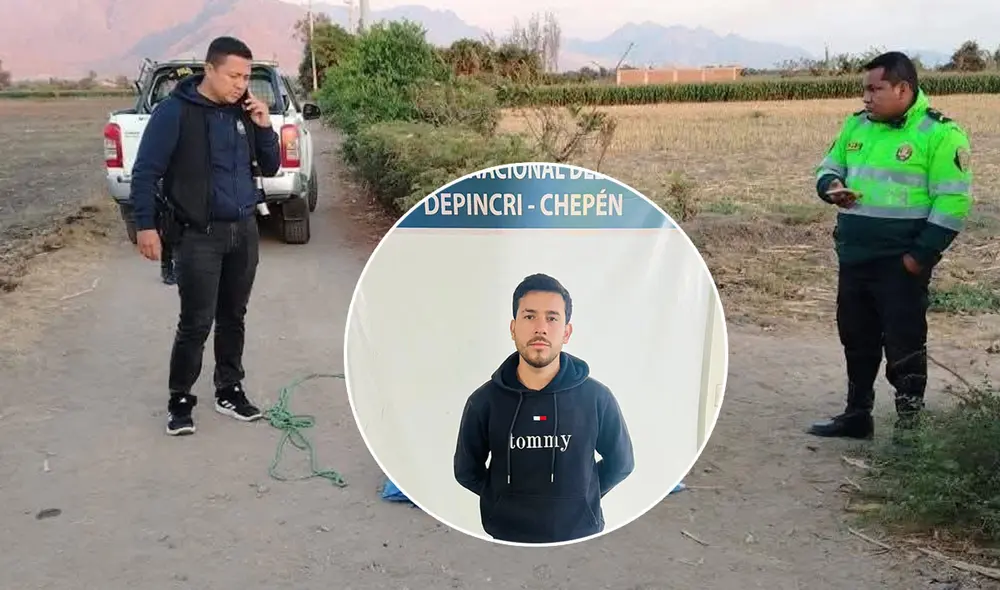 Sospechoso fue trasladado a la comisaría de Chepén. Foto: difusión.