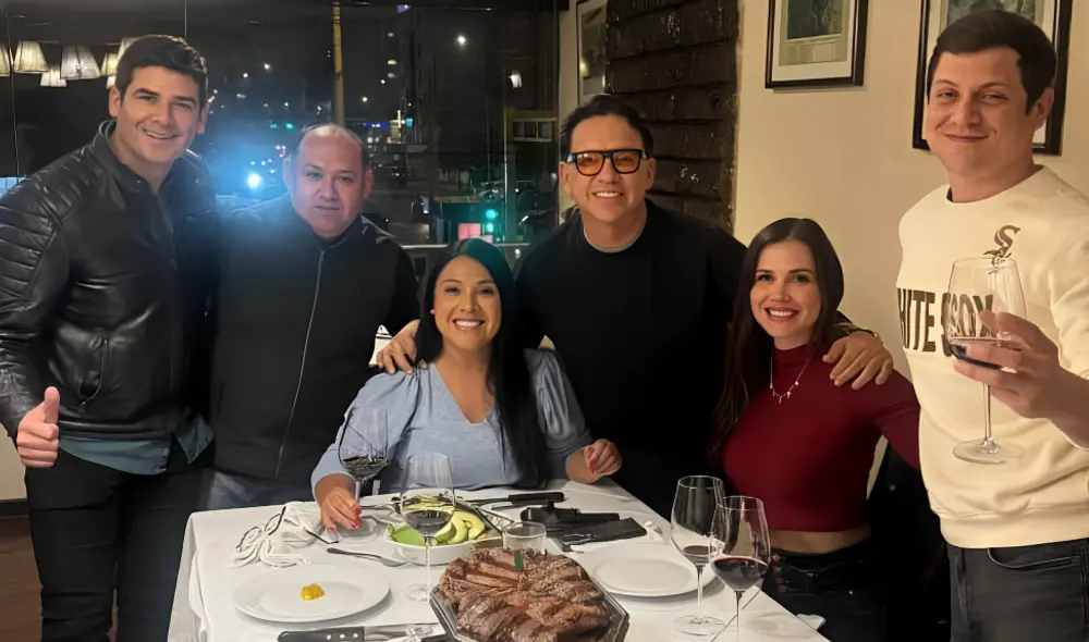 Tula Rodríguez compartía una cena afectiva con Joselito Carreras, Gino Pesaressi y Ricardo Rondón.