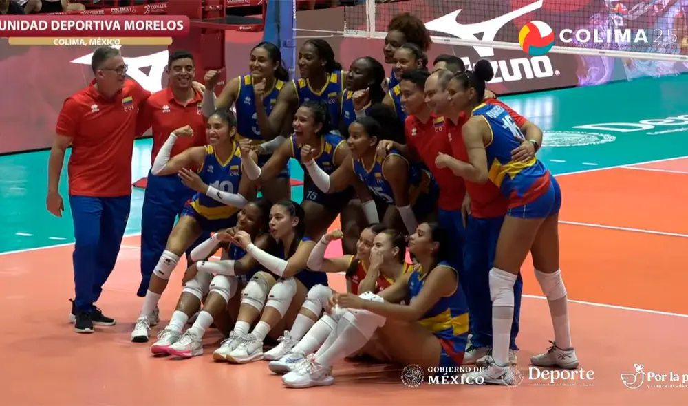 Colombia no tuvo piedad y ganó 3-0 a Perú. Foto: captura de Federación Mexicana de Voleibol