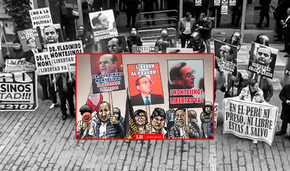 Carlincatura ironiza presencia de La Resistencia a las afueras del Inpe. Foto: composición LR