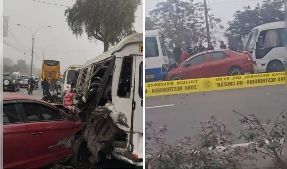 Múltiple choque se registró esta mañana en la Carretera Central.