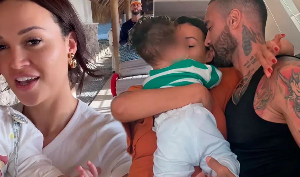 Angie Arizaga y Jota Benz sorprenden al dejar el Perú con su bebé por conmovedora razón. Foto: Composición LR/captura Instagram/Instagram