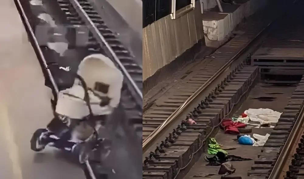 Bebé sobrevive milagrosamente tras caer su carreola en las vías del tren Bebé sobrevive milagrosamente tras caer su carreola en las vías del tren