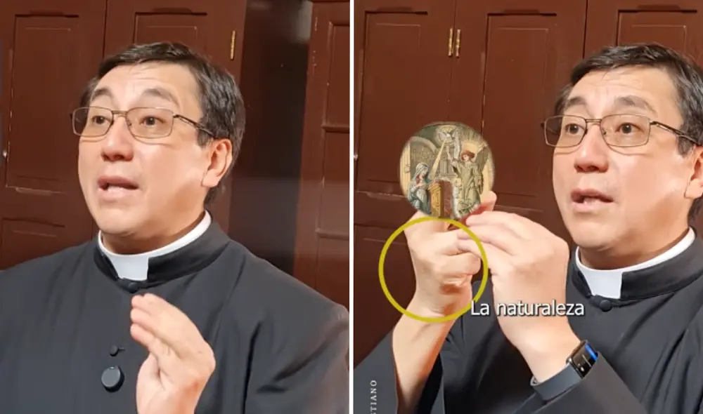Sacerdote señala que 'señal de la cruz' se realiza tocándose la frente, pecho y los hombros de izquierda a derecha. Sacerdote señala que 'señal de la cruz' se realiza tocándose la frente, pecho y los hombros de izquierda a derecha.