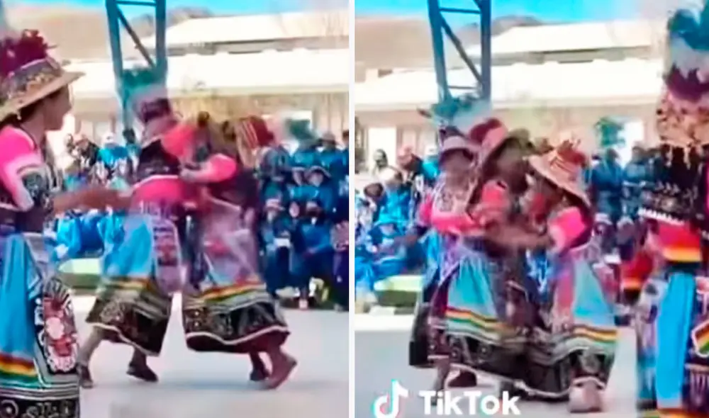 Lo que empezó como un baile por el bicentenario terminó en pelea tras el enfrentamiento de 2 estudiantes acto escolar.
